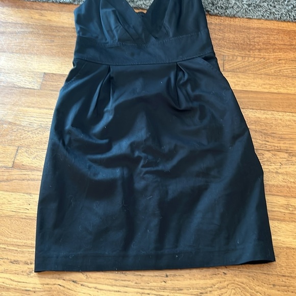 Express Design Studio Black Cocktail Dress V Neck Size 2 - Picture 4 of 13